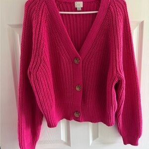 *LIKE NEW* ‘A New Day’ Hot Pink Cardigan (Women’s Size L)